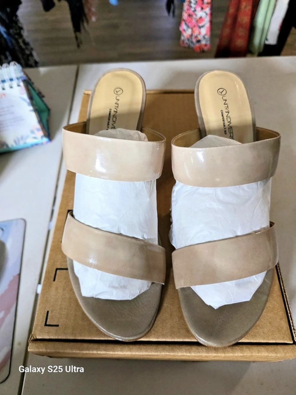 Unity In Diversity Heeled Mules in Tan US 7 NWOT
